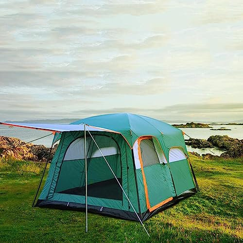 Großes Familienzelt mit zwei Schlafzimmern und Wohnzimmer, Pop-Up-Festivalzelt für Camping, Wandern, Picknicks und Gartenpartys