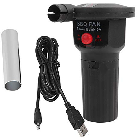 Ausla Grillgebläse Akku 5V Geräuscharmer Tragbarer Grillventilator mit USB-Kabel, Mini-Luftgebläse Zum Kochen Im Freien, Camping-Picknick-Nutzung