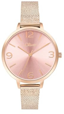 s.Oliver Damen Uhr Armbanduhr Edelstahl IP Rose 2037704