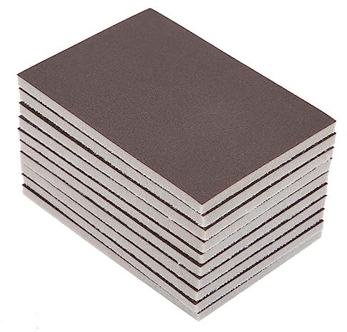 Esponja de lijado, papel de lija fino 30PCS Papel de lija de esponja cuadrada de grano 120/180/240 Esponja de lijado húmedo Papel de lija de pulido fino for modelo de paneles de yeso Metal Pulido de m