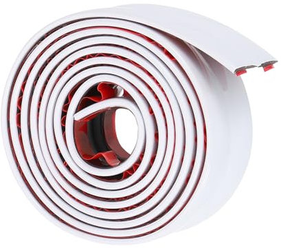QUARKZMAN Guarnizione per Muro, 3Ft x 0.8 Pollici Angoli in PVC e Striscia di Silicone per Bordi Tavolo Cornice Porta Battiscopa per Piastrelle e Spazi tra Pareti Decorazione Casa Bianco