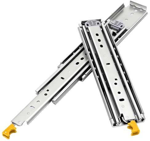 Generisch 1 Paar Schwere Schubladenschienen 250 Mm 800 Mm 1000 Mm 1600 Mm 2000 Mm Seitliche Montageschienen Auszugschienen Mit Verriegelung 220kg Gleitschiene Schubladenauszug(800mm)