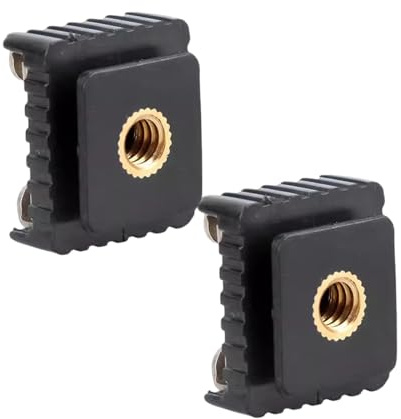 Blitzschuh-Adapter, Standard-Halterung für Blitzschuh auf 1/4-Zoll-Gewinde für Blitzstativ, Fotostudio, Fotografie-Zubehör, 2 Stück