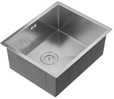 Vente-unique - Fregadero Soela - L 55cm x A 45cm x H 22cm - acero inoxidable - gris
