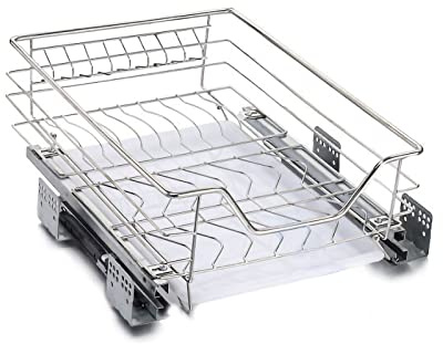 Étagère à épices coulissante à 2 niveaux en fil métallique durable pour tiroirs et armoires de cuisine pour maximiser l'espace et l'accessibilité