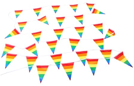 Cabilock Bandierine Triangolari in Decorazione Per Feste Bandierine Filo Per Compleanni e Matrimoni Vivace e Riutilizzabile Per Esterno e Interno