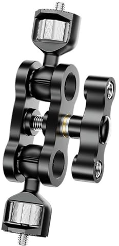 Asyduey Brazo MáGico Articulado TM-5 con Cabezal de Bola Doble para TríPode, Clip para TeléFono, Tornillo de 1/4 de Pulgada para Luz LED, MicróFono para Monitor LCD
