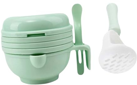 TOYANDONA Manuelle Babynahrungs mühle Multifunktionale Babybrei schüssel aus Glattem PP Leicht Spülmaschinenfest zum Dünsten und Zubereiten von Babynahrung Praktisches Zubehör für Unterwegs