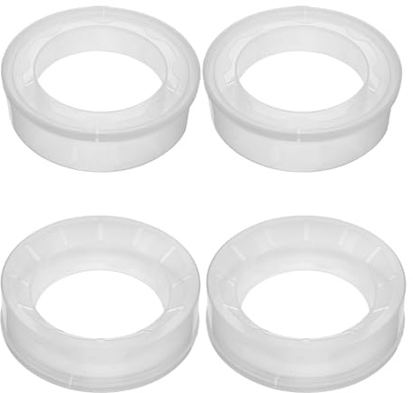Homoyoyo 4 Nachfüllringe für Windeleimer Kunststoff Weiß 16,5 X 16,5 X 4,5cm Geruchsverschluss Verstärkte Beutelhalterung Passend für Windelbeutel im Badezimmer