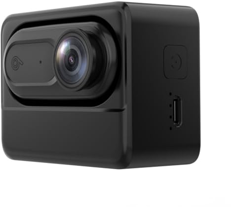 NINMORTH Caméra de sport de plein air 1080p avec batterie longue durée, étanche IPX7, pour un design compact de la taille du pouce, vélo et plongée, blanc