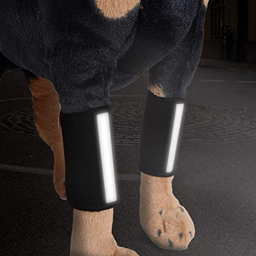 Naroote Protector de para Perros para Envolturas de Compresión de Patas y Soporte para Rodillas de Mascotas, Ideal para Recuperación de Lesiones y Tratamiento de Artritis, Material Suave Elástico, (L)