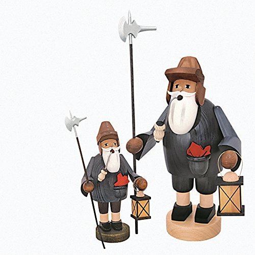 Rudolphs Schatzkiste Smoking Figure Night Watchman 18 cm Smoke Figure Smoking Man Figurine Incense Man ore Mountains