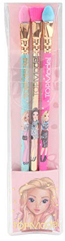 Depesche 6486 Bleistift in Schminkpinsel Optik TOPModel, 3er Set, bunt, 3 Stück (1er Pack)