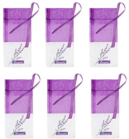 Lavendelbeutel Leere Säckchen Organzabeutel Lavendel Duftsäckchen Säckchen Organza Säckchen Kordelzugbeutel zum Befüllen, 30 Stück, Dunkel Lila