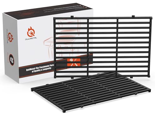 QuliMetal 17.5 Grill Grates for Weber Spirit 300/400 and Spirit II 300 Series,Spirit E/S-310 E/S-320 E/S-330,Spirit 700,Genesis Silver/Gold B & C,Genesis 1000-3500,Cast Iron Part for Weber 7638 7639