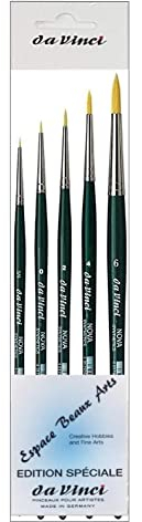 Davinci Serie 1570 Wasserfarbe, Bürste, Kunstfaser, Grün, Nova, Nr. 3/0, 0, 2, 4, 6.