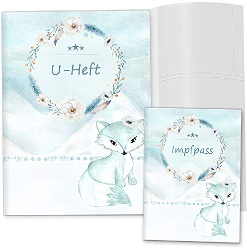 OLGS U-Heft und Impfpasshülle Set | Nordpol | Untersuchungsheft Hülle 3-teilig & Impfpass Hülle | Geschenke Baby | Babygeschenke zur Geburt (U-Heft Set 3-teilig, Fuchs)