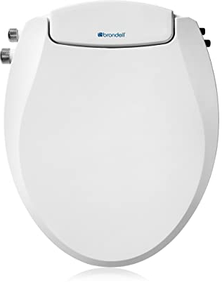 Brondell Swash Bidet Toilet Seat, Non-Electric, Dual Temperature, Fits Round Toilets, White – Dual Nozzle System – with Easy Installation