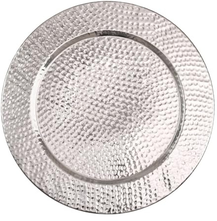Modernes Tablett Nizza handgefertigt aus Aluminium in Silber 60 cm