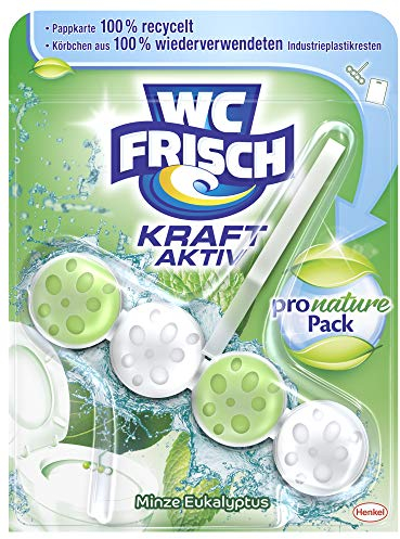 WC FRISCH Kraft Aktiv Pro Nature - Limpiador de inodoro y aroma de menta y eucalipto, 1 unidad