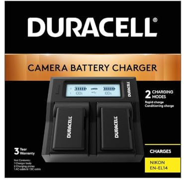 Duracell Dual charger for DRNEL14/EN-EL14