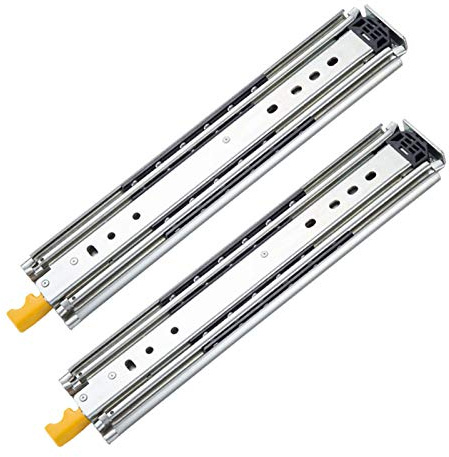1 Pair Heavy Duty Drawer Slide with Lock,Ball Bearing Full Extension Drawer Runners,Load-Bearing 220kg,for Refitting Cars,Toolbox,Machine Equipment,Industry Cabinet (26in/66.04cm)