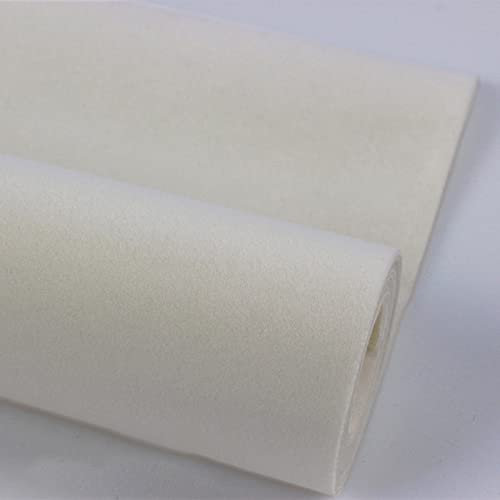 HARICSET 150 cm Breit Bastelfilz Selbstklebend Kinder Vliesstoff Stoff Filzplatten zum Filzuntersetzer Basteln Nähen DIY Patchwork(Size:1.5 * 0.5m,Color:hell beige)