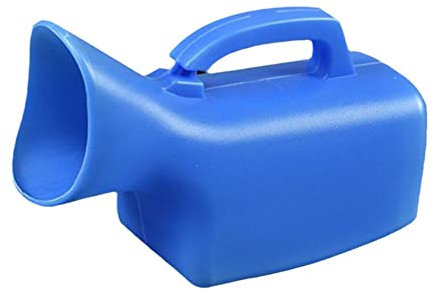 Tragbares Urinal für Damen und Herren, Unisex-WC für Auto, tragbare Urinflasche, Bettpfanne mit Deckel und Trichter für Krankenhaus, Zuhause, Camping oder Auto-Reisen