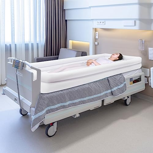 Aufblasbare Badewanne PVC-Badewanne für Erwachsene aufblasbare Dusche am Bett mit elektrischer Luftpumpe und Wassersack Ganzkörperwaschung im Bett ältere Menschen