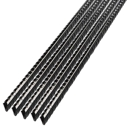 Ground Anchor Stakes Heavy Duty Straight Rebar Stakes Forged 15 Inches Garden Camping Tent Stakes Black Powder Coated Steel Plant Support Garden Spikes