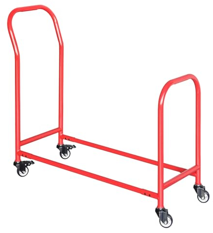 Supports Pneus Grand Support de Stockage de Pneus Roulants avec Poignée et Roue, Support Résistant de Support de Pneu de Garage, Organisateur de Jante de Moyeu de Pneu en Métal pour Sous-sol de Magasi