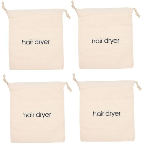 POPETPOP 4piezas Bolsas Para Secador De Pelo Con Cordón Bolsa De Algodón Resistente y Ligera Para Viajes Organización Para Secadores y Accesorios Medida