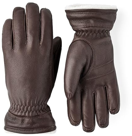 Hestra Buvika Deerskin Handschuhe Fingerhandschuhe Lederhandschuhe Damen - mit Futter, Futter Herbst-Winter Winter