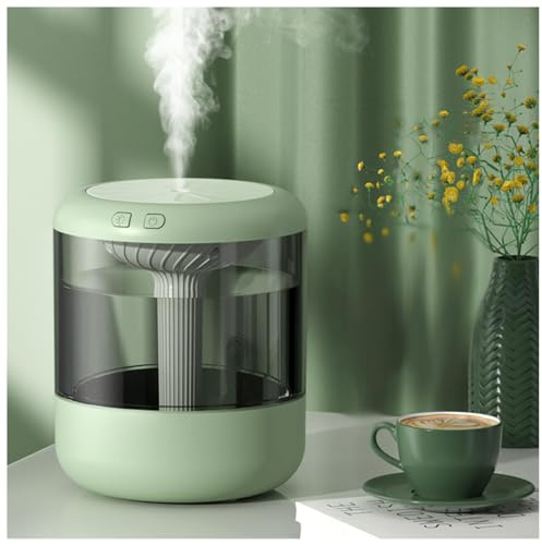 Humidificateur Dair Bebe Humidificateur à LumièRe Led à Changement De Couleur, Umidificateur D Air, Bureau Chambre Chambre De BéBé Humidificateur Terrarium,Green