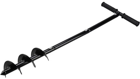 RealPlus Hand Auger Post Hole Digger 4 x 33 Garden Hole Digger Tool Manual Earth Auger Drill for Deep Cultivating Seedlings Planting Trees