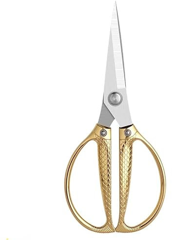 Kitchen Poultry Shears, Stainless Steel Scissors Household Alloy Kitchen Chicken Bone Powerful Scissors Kitchen Knives K (Gold) (Gold)