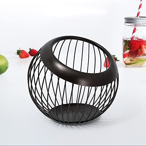 UPLKECNZD Bol à Fruits en Fer et métal Creux, Assiette à Fruits créative en Forme de Boule, Panier de Rangement pour Salon, comptoir, légumes, Bol de Service de Fruits, Plat à Fruits