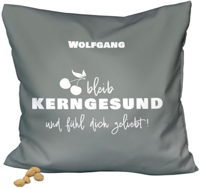 ORWO personalisiertes Kirschkernkissen mit Namen | 20 x 20 cm | Wärmekissen mit Foto | Made in Germany | weiches Satingewebe | beidseitig bedruckt | Mikrowelle | hautfreundlich (Kerngesund)