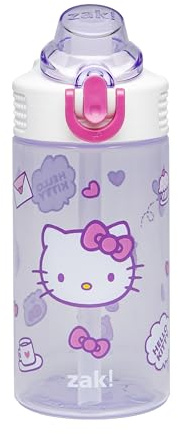 Zak Designs Sanrio Hello Kitty Sage 16oz Leak-Proof Straw Kids Water Bottle