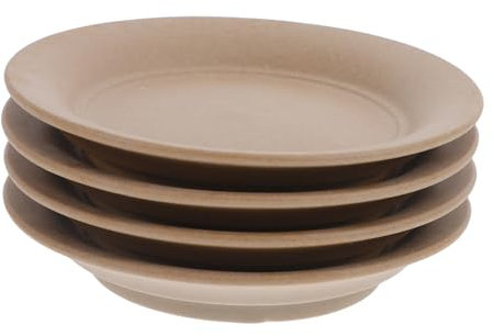Kisangel 4piezas Bandeja Profunda De Cerámica De Madera Brasileña Unidades Lavable y Reutilizable Decoración para y Jardín