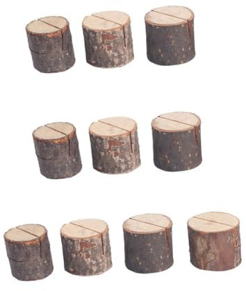 HOLIDYOYO Eleganti Fermacarte in Legno Con 30 Segnaposto Decorazioni Per Matrimoni Con Rami Naturali Organizer Per Biglietti Da Visita Da Tavolo