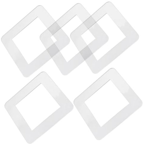 KONTONTY 5piezas Placas De Acrílico Para Interruptores y Enchufes Unidades Protección Contra Suciedad Compatibles Varias Tomas Uso Pared y Hogar