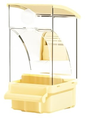 Distributeur de nourriture pour perroquets de grande capacité, amovible, facile à nettoyer, transparent, accessoire de cage pour perruches