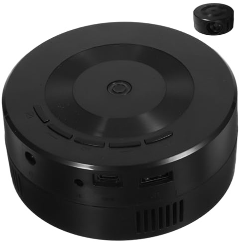 Mini Proyector 1080p Duplicación Portátil de Pantalla para Smartphone | Negro, Conexión de Audio Adicional, Altavoz Integrado, Calibración Óptica, Cuerpo ABS y Vidrio