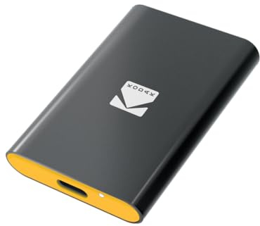 Kodak - SSD esterno portatile X210S - Alluminio - USB 3.2 Gen2x2 - Compatibile con PC Mac PS5 Xbox - 1TB - Leggero - Cavo USB-C incluso - per il gioco e il lavoro