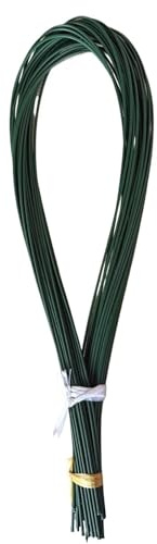 HNULGVI Blumendraht 2 Stück mm PVC-Eisendraht, 80 cm lang, 10, zur Herstellung von Blumenzweigen aus Nylonstrümpfen für Heimwerker(Green-2mm-10)
