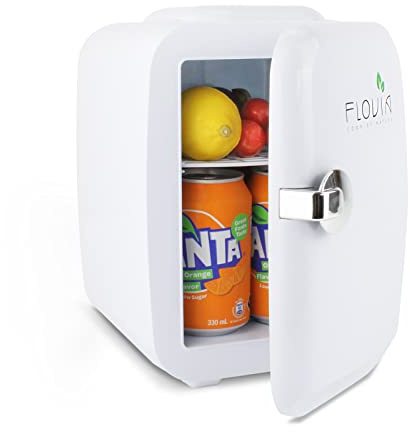 Mini frigorifero da 4 l, frigorifero da tavolo 2 in 1, con funzione di raffreddamento e mantenimento del calore, AC 220 V in casa, presa DC 12 V in auto, silenzioso, per auto, ufficio, camera da letto