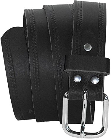 Harrys-Collection Unisex Ledergürtel 3 cm Echtleder Hosen, BW: 95 | aus echtem Rindsleder, 3 cm breiter Riemen aus einem Stück, robuste Qualität Made in Germany, langlebiger Basic Herrengürtel