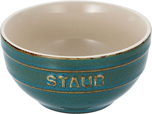STAUB Zwilling Schüssel, rund, 12 cm, antikes Türkis, Keramik