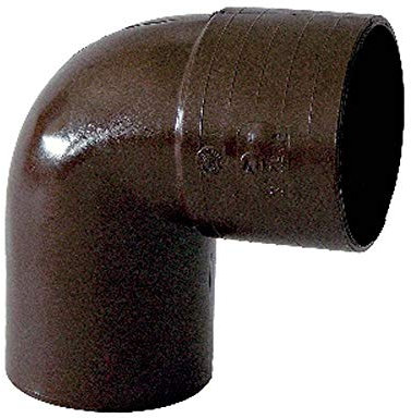 Curva 87.30° x 80mm marrone per tubi di scarico pluviale